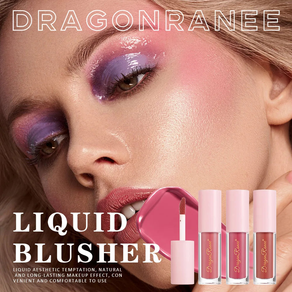 8 Colors Natural Lasting Mini Velvet Matte Liquid Blusher Peach Pink Tone Facial Contour Blush Makeup Women's Cosmetics