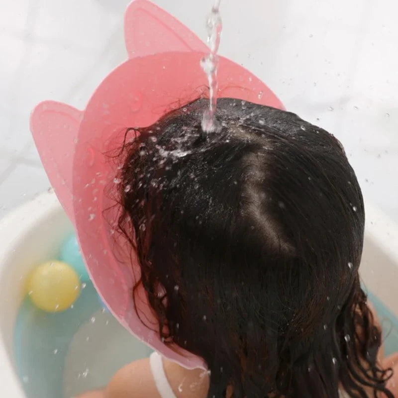 Baby Shampoo Cap Adjustable Childrens Shower Hat Waterproof Kids Bath Visor Cute Infant Wash Hair Shield Cap for Eye Protection