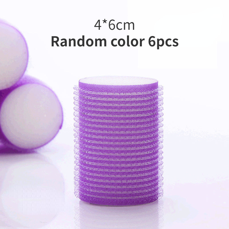 1/6Pc/set Self Grip Heatless Hair Curler Hair Rollers Set No Heat Self-adhesive Curling Hairdressing Styling Tool Different Size