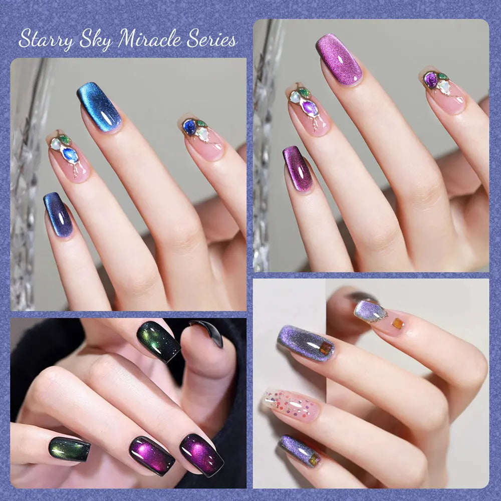 CANNI TPO/HEMA FREE Cat Eye Gel Nail Polish 9ml 48 Colors High Gloss UV-Removable Nail Art for Salon & DIY Manicure