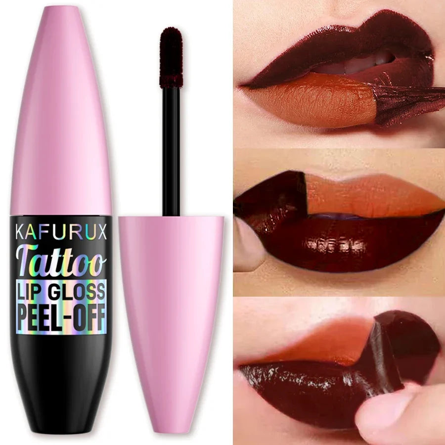7 Colors Blading Lip Gloss Peel Long Lasting Waterproof Liquid Lipstick Pink Lip Glaze Transfer Resistant Lip Tint Makeup Gifts
