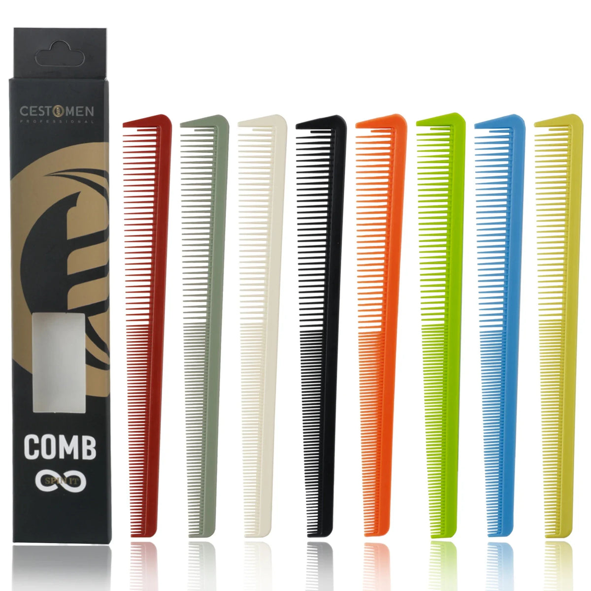 2/8PCS Pro Barber Fade Haircut Combs Anti-static Hair Clipper Combs For Men Wide Fine Tooth Taper Combs Salon Styling Tools