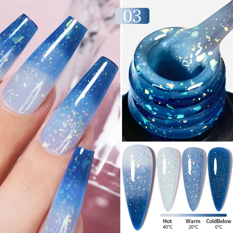7.5ML Aurora Starlit Cat Eye Gel Nail Polish Rainbow Glitter Galaxy Cat Magnetic Nail Art Gel Soak Off UV Semi-Permanent Varnish