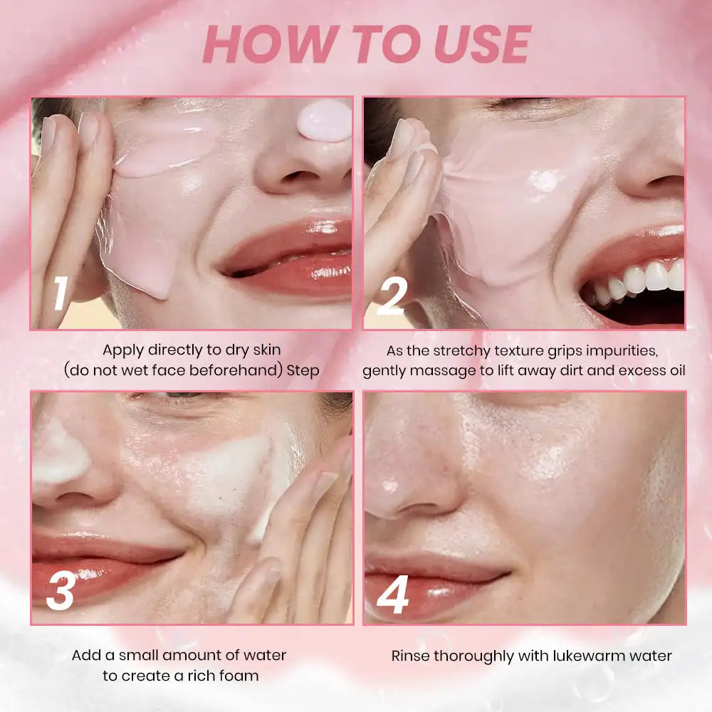 75ml KOEC Pink PDRN Niacinamide Facial Cleanser Hydrating Smoothing Glowing Deep Pore Cleansing Improve Texture Hyaluronic Acid