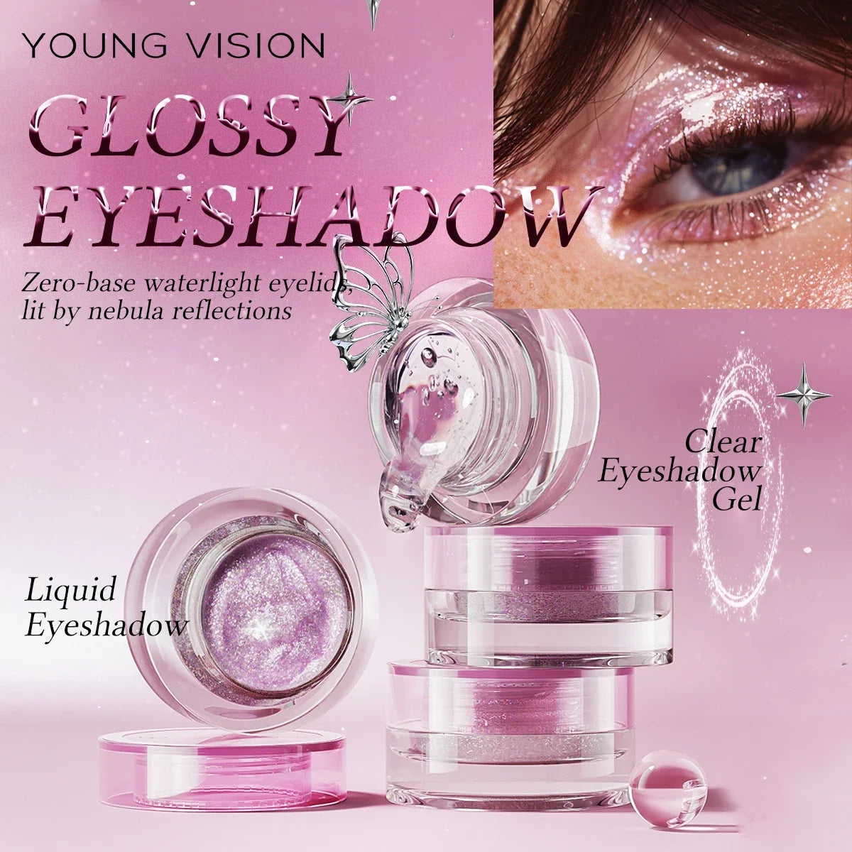 7 Color Liquid Eyeshadow Waterproof, non-sticky  rmt Highlighter & smoky eyeshadow with vivid color payoff Cosmetics