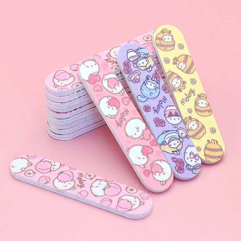 5/10Pcs/Lot Mini Nail Files Professional Material Nails Double Sided Plastic Pedicure Manicure Buffing Polishing Beautiful Tools
