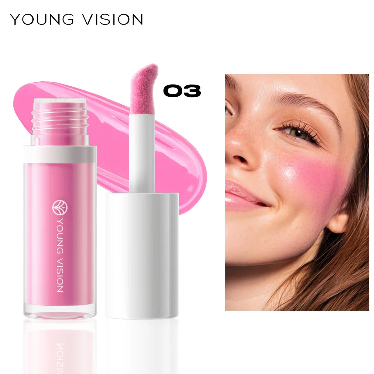 6Colors  Liquid Blush Long-Lasting Liquid Blush For High-Pigment Colour, Creates A Soft, Dewy Finish, Vegan & Cruelty-Free