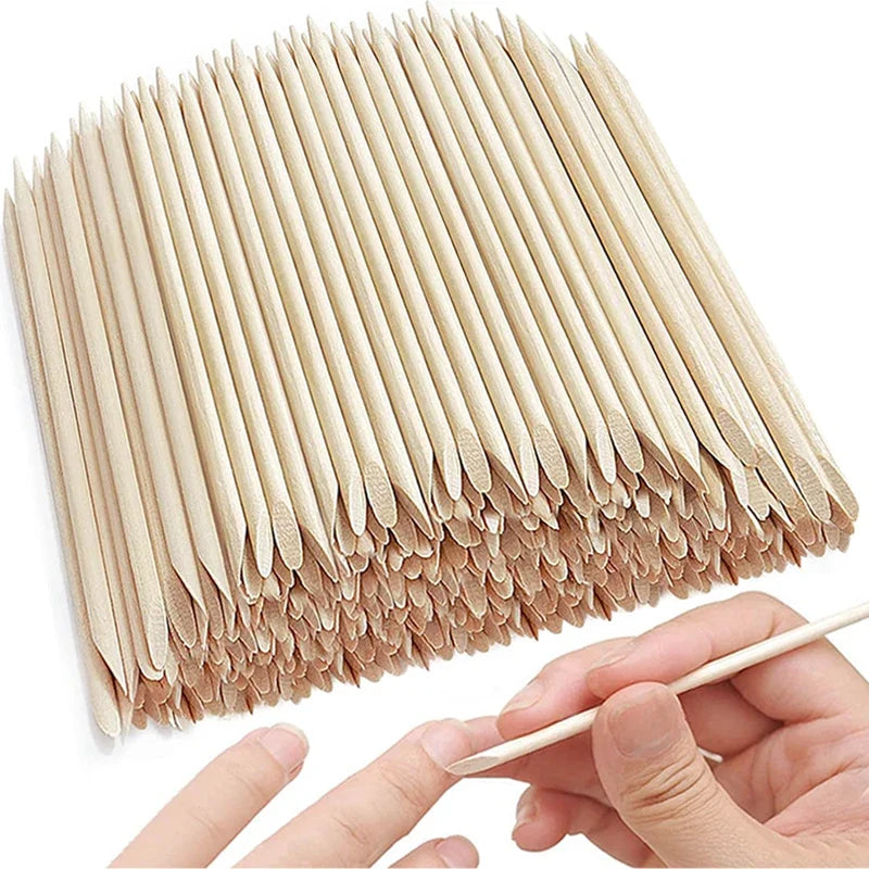 50/100/200/300pc/Set for Nail Different Sizes Orange Wood Sticks Cuticle Pusher Cuticle Remove Tool Manicure Pedicure Care Nails