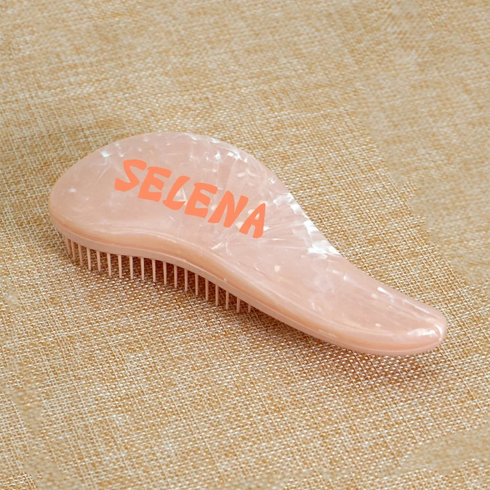 1pc Mini Personalised Magic Detangling Comb Anti-static Massage Tangle Detangle Hairbrush Custom Comb Barber Hair Styling Tool