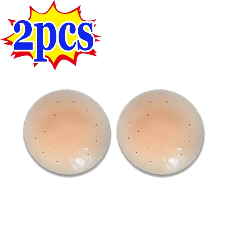 Invisible Self Adhesive Chest Paste Reusable Silicone Nipple Cover Lift Up Sticky Bra Breathable Breast Stickers Women Intimates