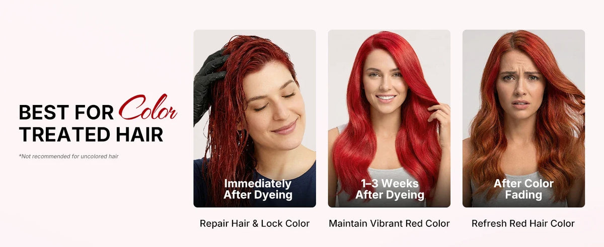Karseell Color Depositing Red Hair Mask Color Boosting Conditioner, Hydrates and Enhances Red Tones for Color-Treated Hair 500ml