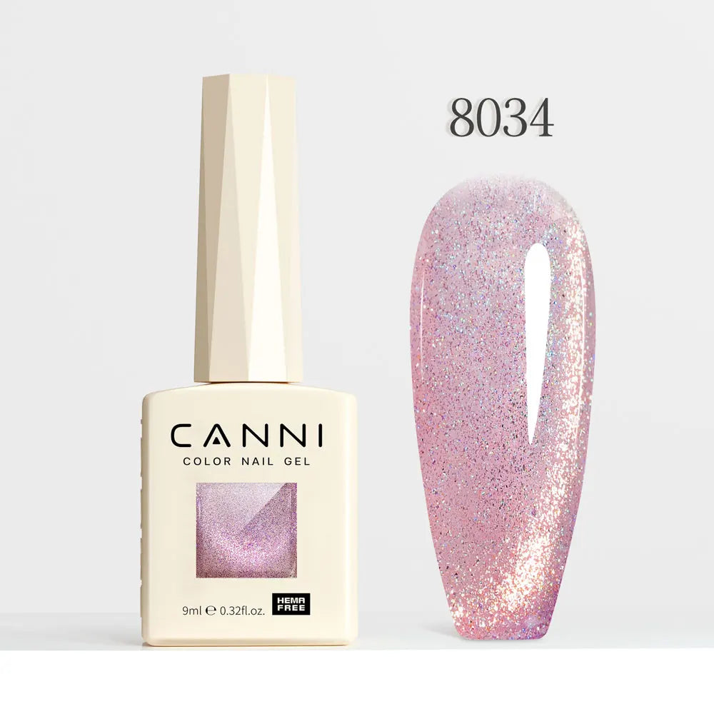CANNI TPO/HEMA FREE Cat Eye Gel Nail Polish 9ml 48 Colors High Gloss UV-Removable Nail Art for Salon & DIY Manicure