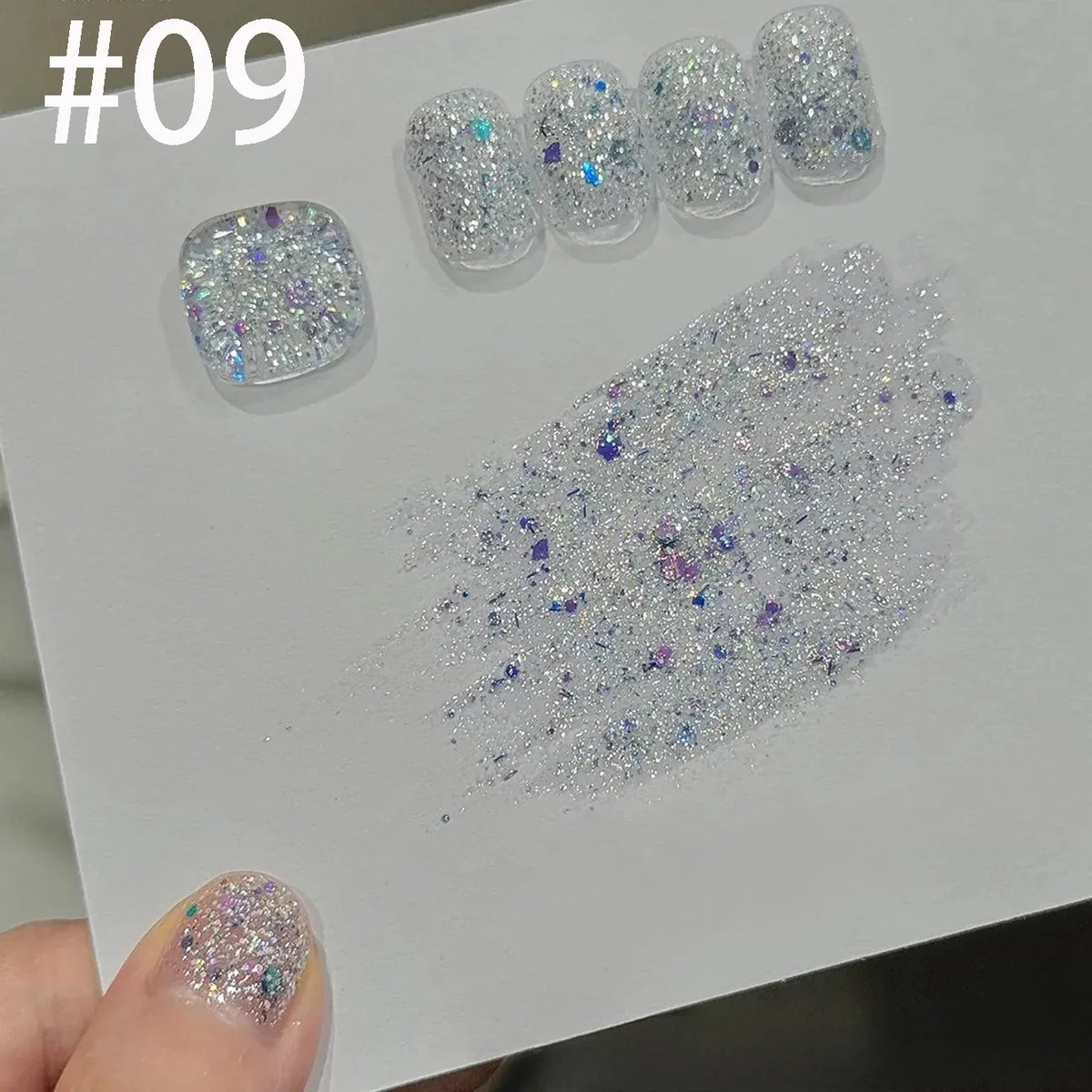 10ML 1pcs Moonlight White Strobe Glitter Gel Nail Polish Nail Supplies Hot Selling White Nails Super Flash Diamond Nail Polish