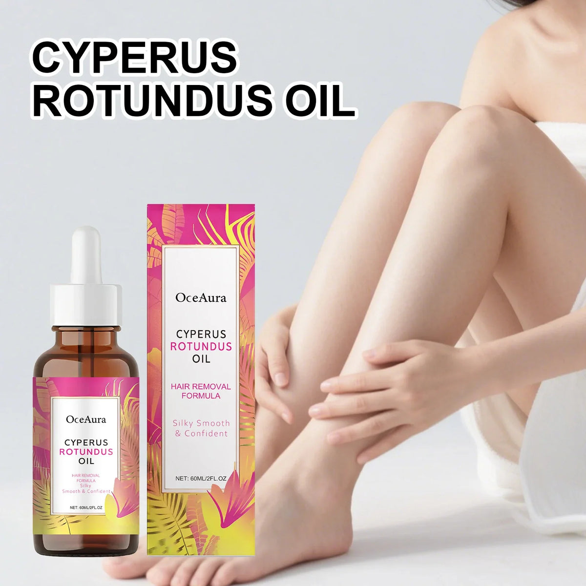 Cyperus Rotundus Oil Natural Post Hair Removal Soothing Oil Hair Reduction Care Moisturizing Soothing Body Care for Smooth Skin