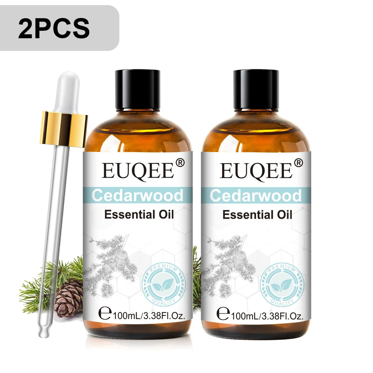 EUQEE 3.38FI.Oz. Aromatherapy Essential Oil For Reed Diffuser Humidifier-100ml Vanilla Lavender Cinnamon Lemon Essential Oils