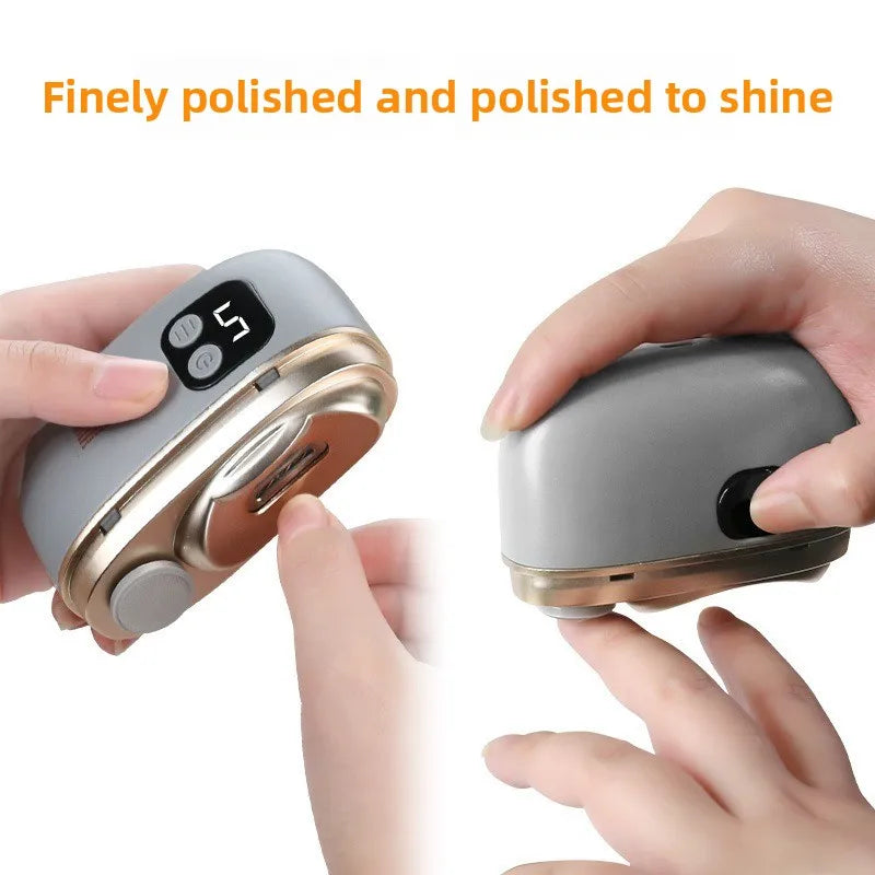 2 in 1 Electric Nail Clippers Manicure Anti-Splash Nail Trimmer for Baby Finger Toe Scissors Pedicure Thick Nails Cutter Tools