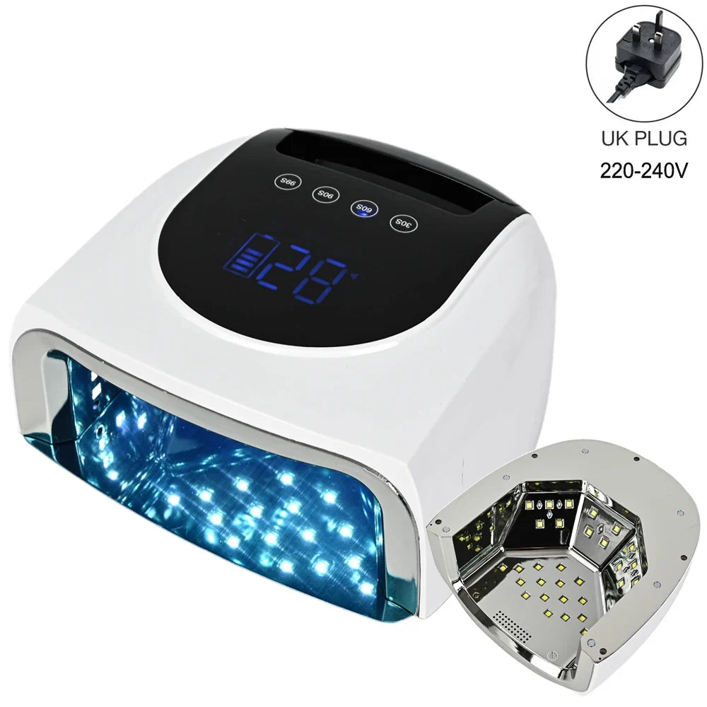 96W Magnetic Removable Bottom Nail Lamp Wireless Gel Polish Dryer Manicure Machine UV LED Light for Nail Portable Nail Lamp