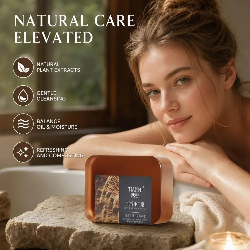 Amino Acids Handmade Soap Agarwood Essential Oil Soap Cleanses The Face Hair Bathes The Whole Body Deep Cleansing & Oil Control