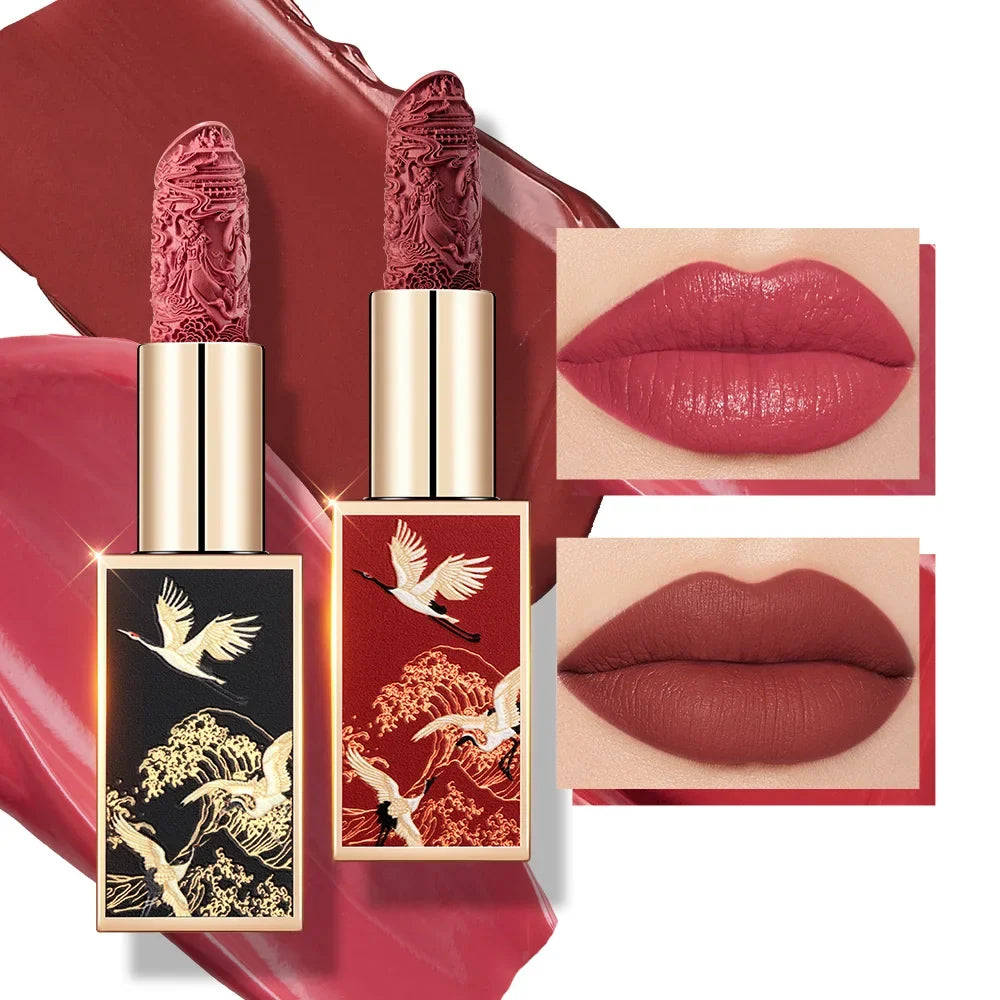 CATKIN Matte Lipstick 2PCS Set Long Lasting for 24H，Lightweight Soft and Ultra Hydrating Lipsticks Infused with Vitamin E