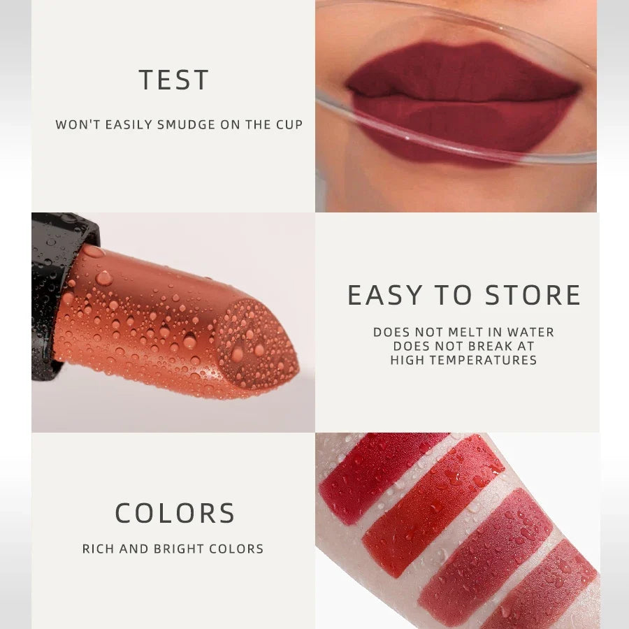25 Colors Lipstick Non Stick Cup Matte Lip Gloss Waterproof Long Matte Sexy  Red Lip Cosmetics Korean Makeup For Women Gifts