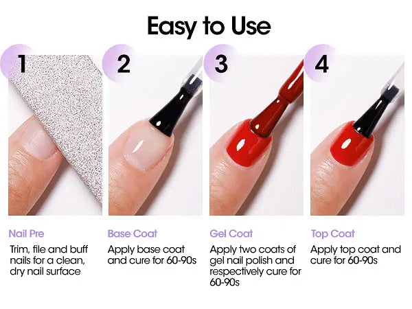 18ml Top Coat Base Coat Gel Set Nail Art No Wipe Soak Off Ultra Glossy Top UV LED Cured Long Lasting Nail Supplies