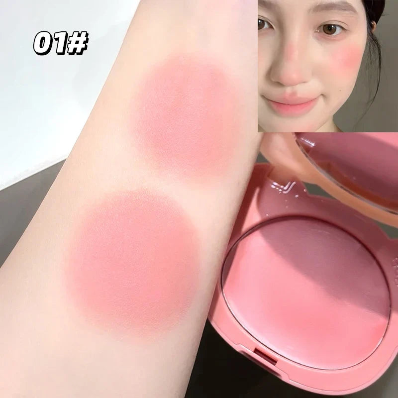 Apricot Pink Blush Cream Makeup Cheek Tint Rouge Violet Blusher Mud Palette Waterproof Monochrome Brighten Facial Moisture Blush