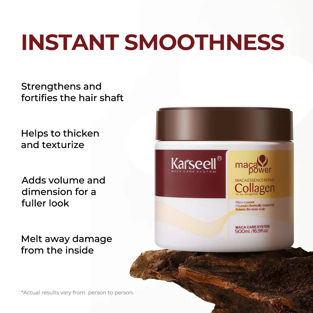 Karseell Collagen Hair Mask Deep Repair Conditioning Argan Oil Hair Treatment Essence for Dry Damaged Hair All Hair Type