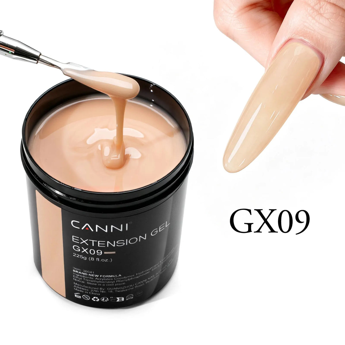 CANNI Brand 225g Extension French Acrylic Gel Soak Off LED Camouflage Color Hard Jelly Fast Dry Nail Building Extend Gum Gel