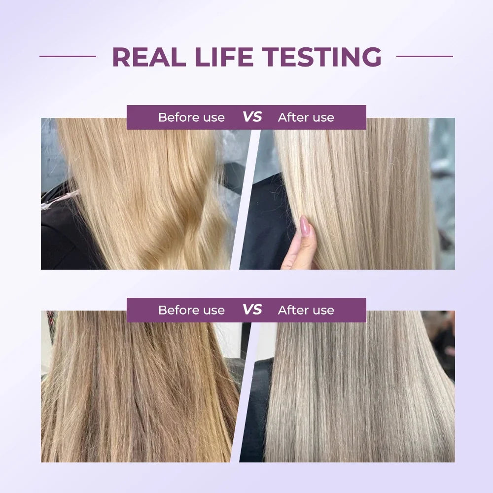 Karseell Purple Hair Mask 100ml/500ml Professional Neutralizes Brass Yellow Tones  For Blonde Silver Gray Highlighted Hair