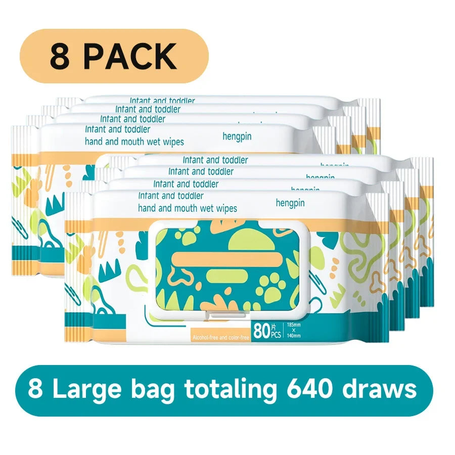 Baby Hand Face Wipes Fragrance-free Soft Thickened 100% Cotton Face Towel Make Disposable Wet Wipes For Hand Mouth Cleaning