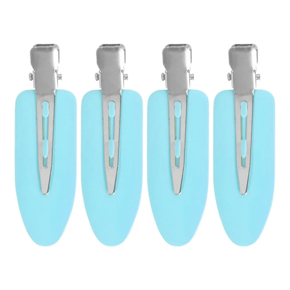 4 Pcs Seamless No Crease Barrettes Makeup Clip No Bend Hair Clip Professional Salon Styling Fixed hairpin Woman Man Hairdressing