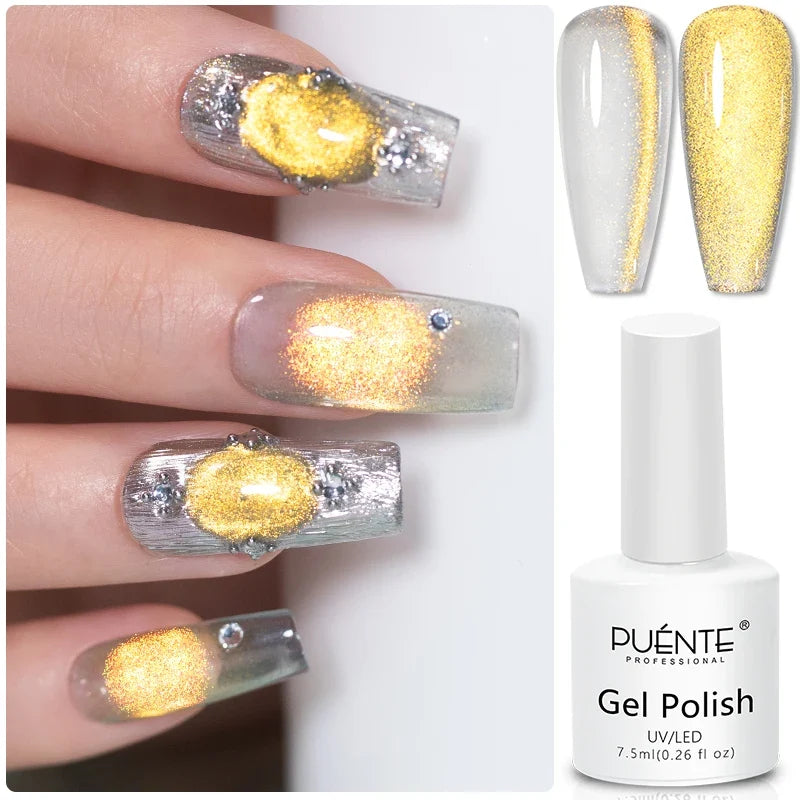 5ml Golden Silvery Metallic Painting Liner Gel Polish Chrome Mirror Effect Semi-Permanent Varnish For Stunning French Nail Art