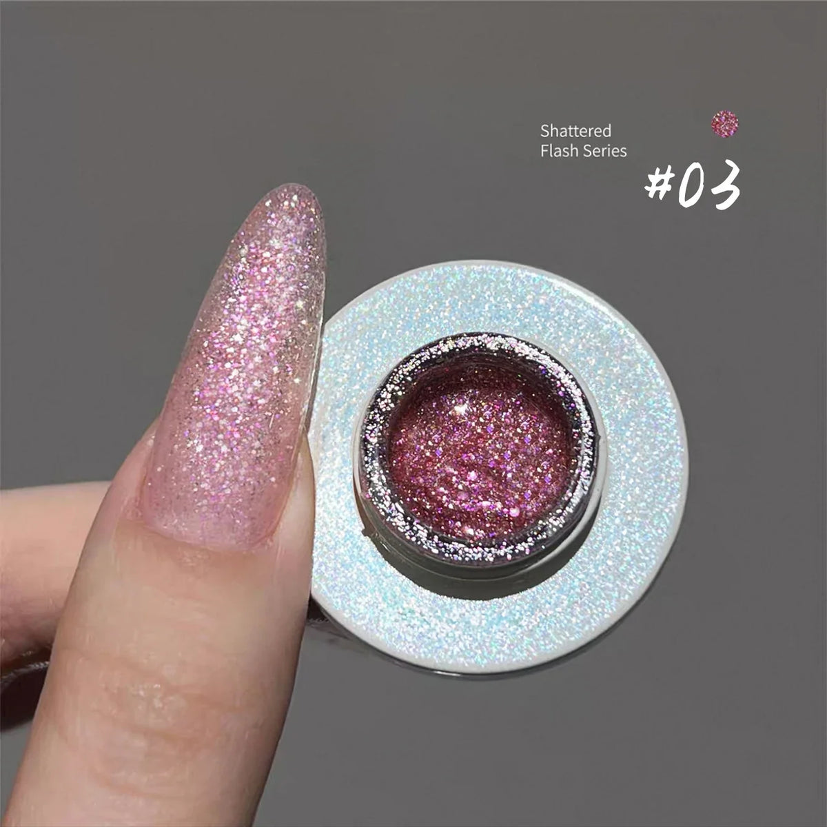1-12pcs WS Summer Autumn Nails Flashing Reflective Disco Pink Blue White Broken Diamond Gel Nail Polish Nail Art Nail Supplies