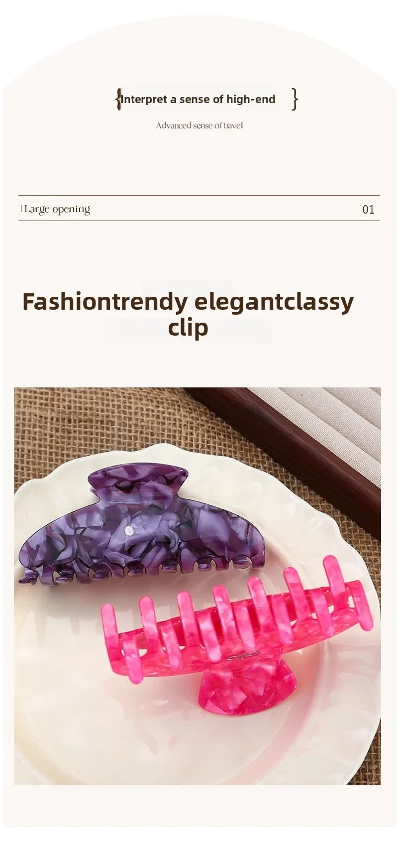 12cm Korean New Hair Clip Fashionable Ponytail for Women, Vintage Chic Hair Styling Tool, Daily Evening Gift Party Weekend Boho