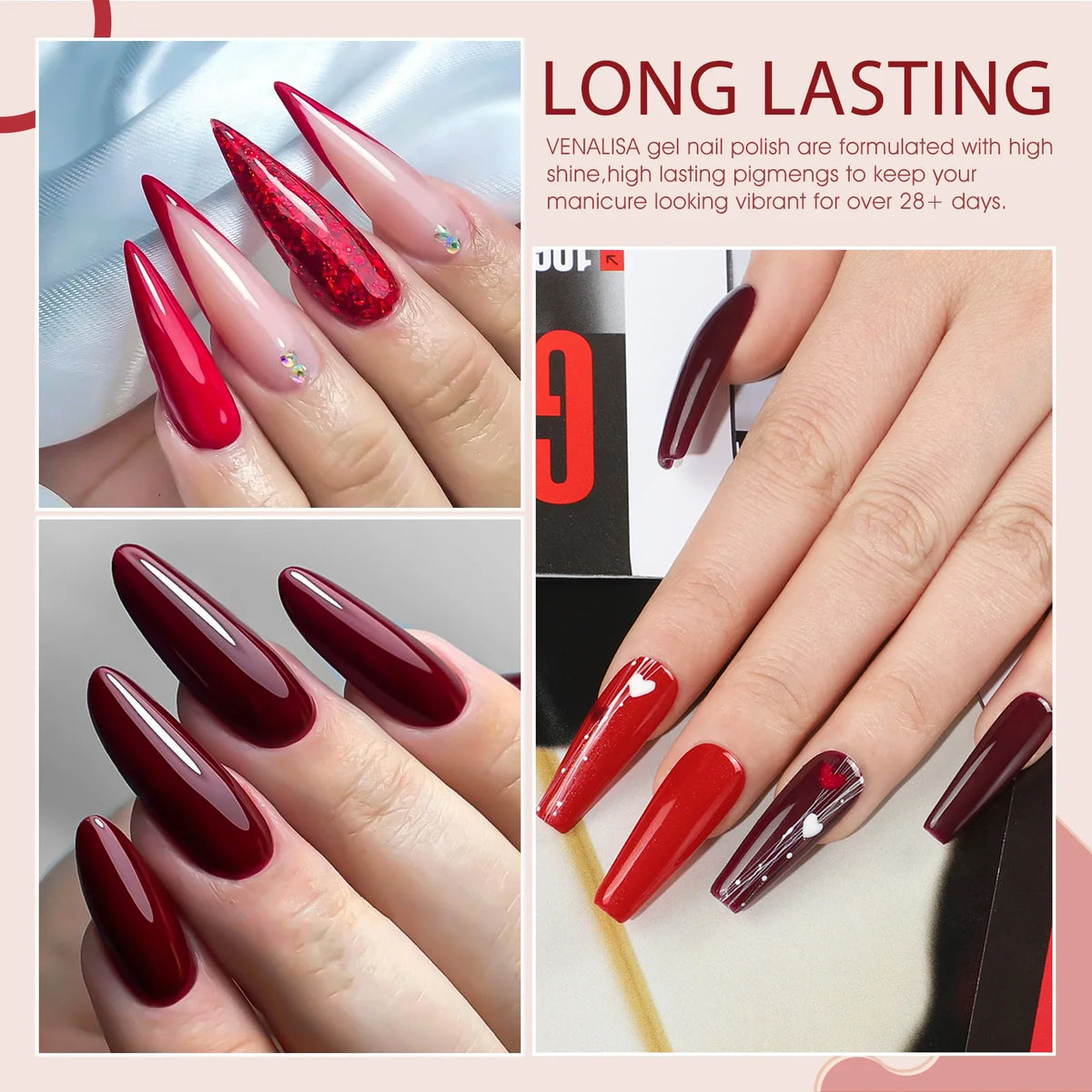 6pcs Venalisa Construction Gel Kit Stronger Jelly Color Reinforce Natural Nail Varnish Rubber Base Color Series Nude Collection