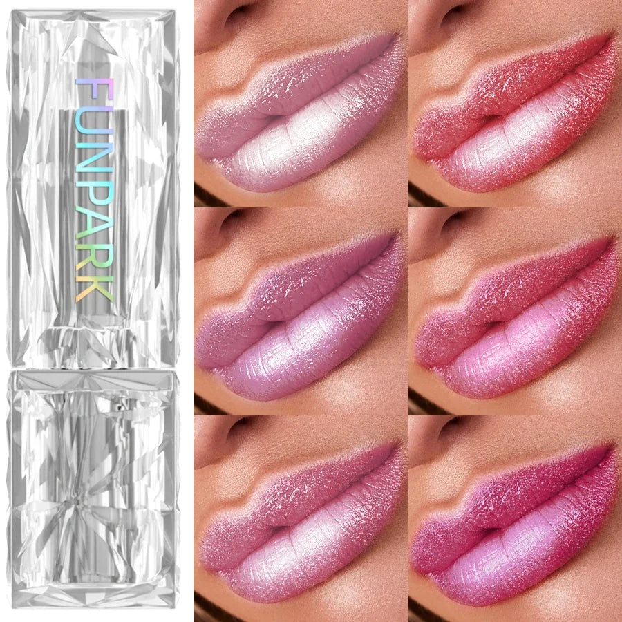 7 Colors Pearlescent Pink Metallic Glitter Velvet Lipstick Waterproof Long Lasting Korean Makeup Gift Matte Shimmer Lip Tint