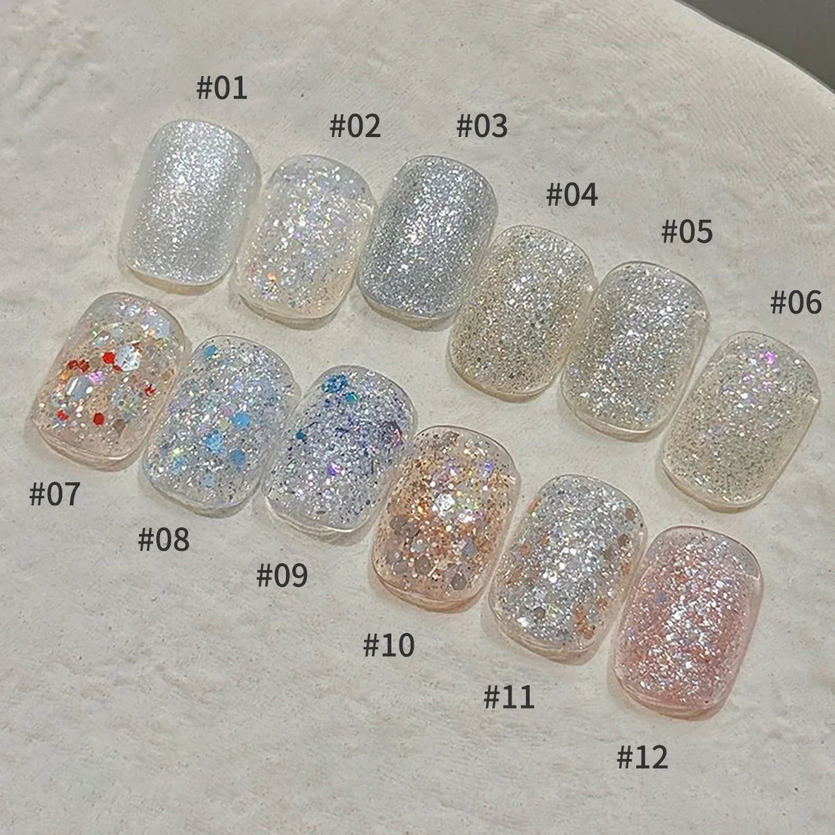 10ML 1pcs Moonlight White Strobe Glitter Gel Nail Polish Nail Supplies Hot Selling White Nails Super Flash Diamond Nail Polish