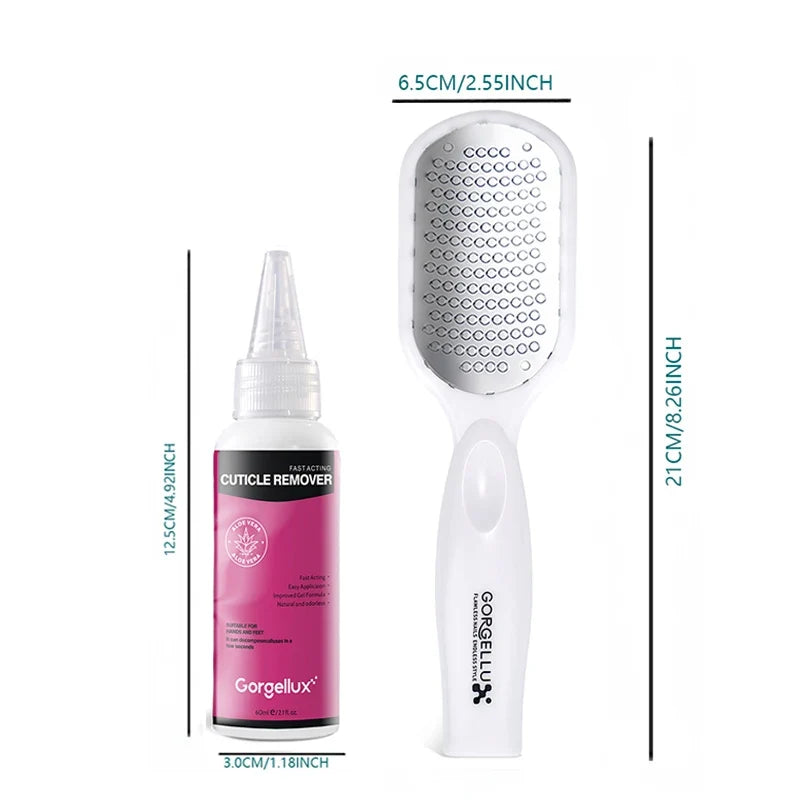 Gorgellux Foot Care Callus Softening Set Callus Removal Gel and Foot Scrub Set For Dry Rough Cracked Heels  Foot Exfoliating