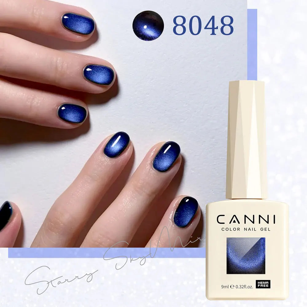 CANNI Cat Eye Gel Nail Polish TPO Free Galaxy Glitter Diamond Sparkle Gorgeous Color Soak Off UV LED Gel For Man Nail Design Gel