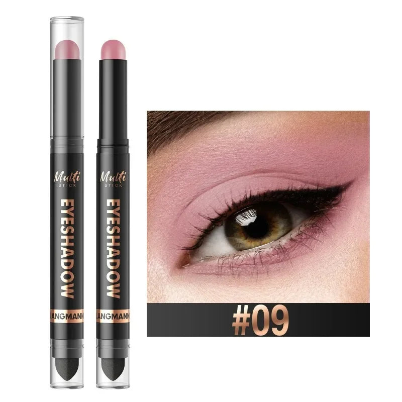 1PC Glitter Brown Eyeshadow Pen Smoky Eyes Makeup Long Lasting Shimmer Matte Lying Silkworm Eyeshadow Pencil Highlighter Stick