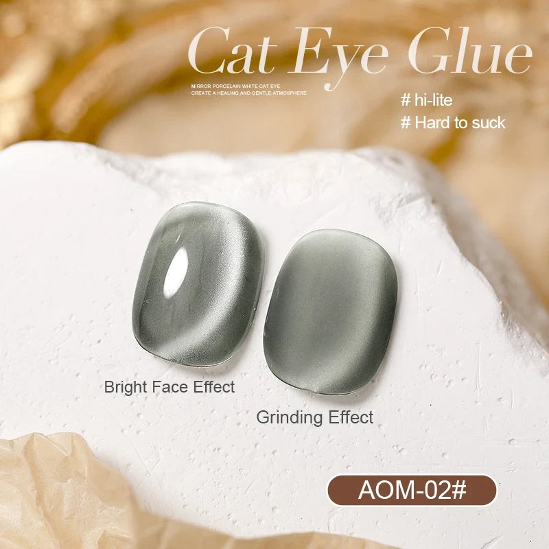 AS 15ml Mint Green Color Cat Magnetic Gel Nail Polish Sparkle Glitter Gel Varnish Semi Permanent for Summer Manicure DIY Gift