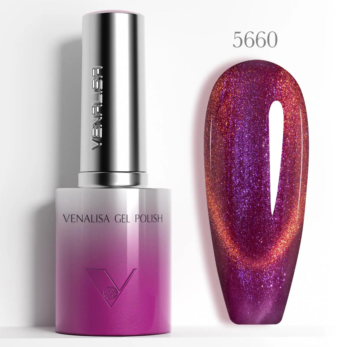 1/5pcsVenalisa Hema/TPO Free Cat Eye Gel Magnet Ultra Flash Nail Gel Polish Diamond Sparkle Soak Off UV LED Varnish Nail Gel