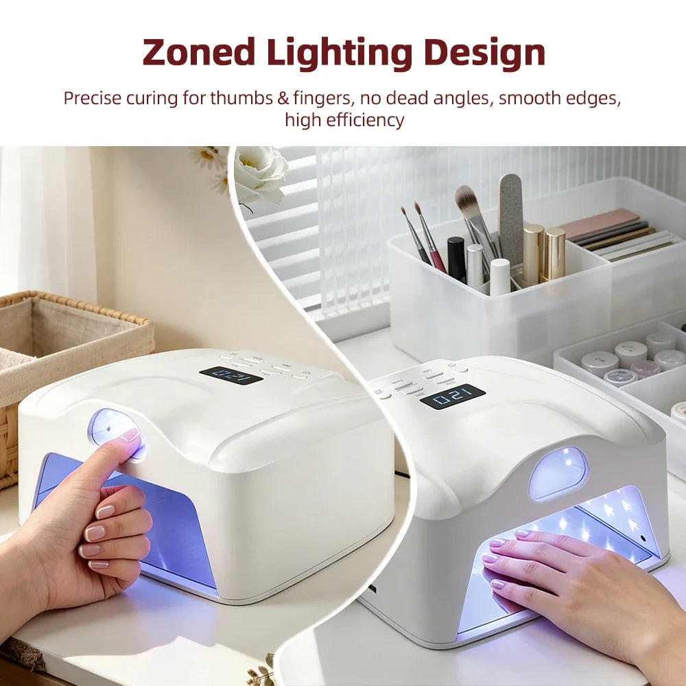 Dual Nail Lamp Single Toe Single Finger Gel Nail Curing Lamp Full Hand Fast Drying LED Light Nail Dryer Auto Sensor Dual Lamp