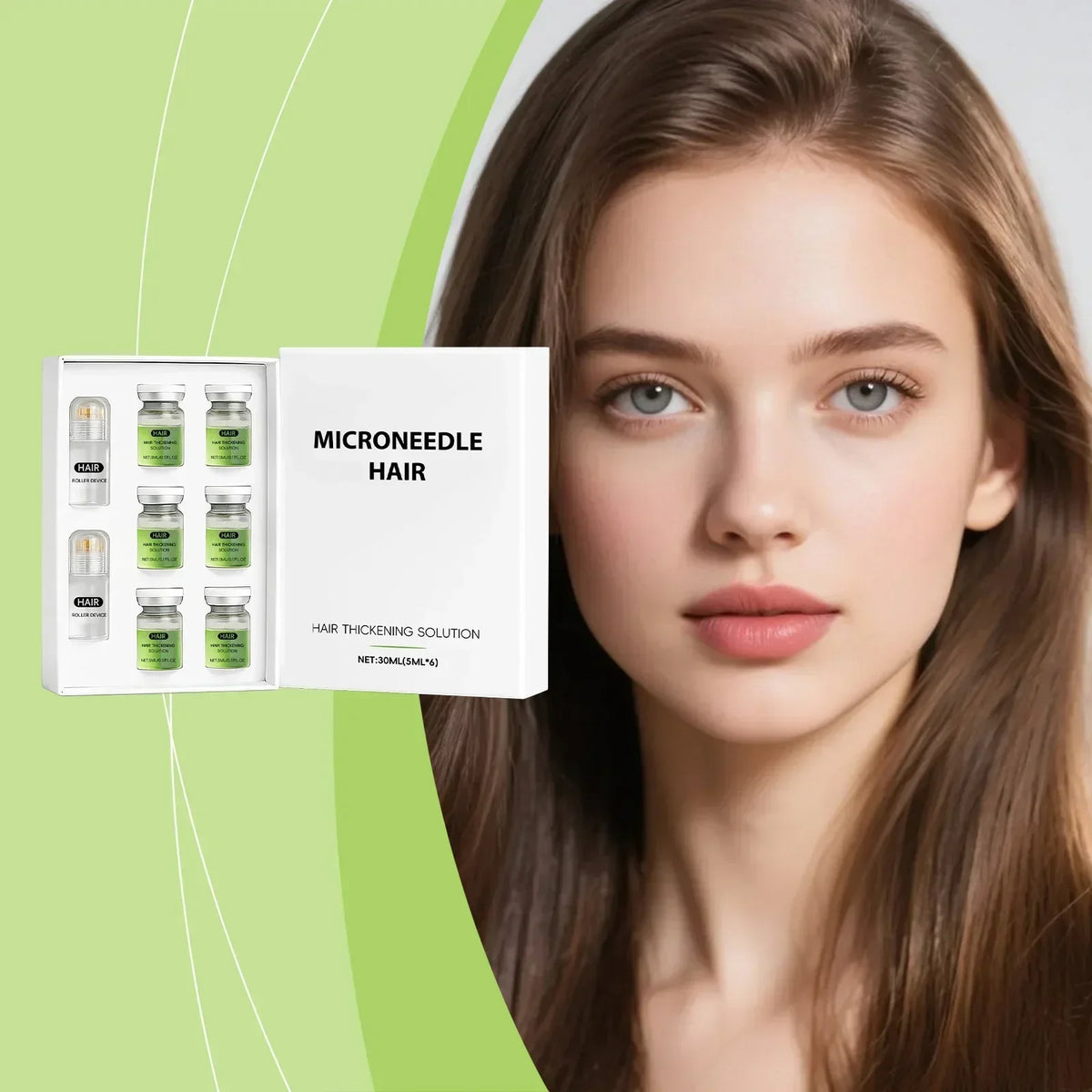 0.2MM Microneedle Hair Growth Treatment Kit, Scalp Nourishing Serum, Household Scalp Care Set for Thicker Healthier Hair
