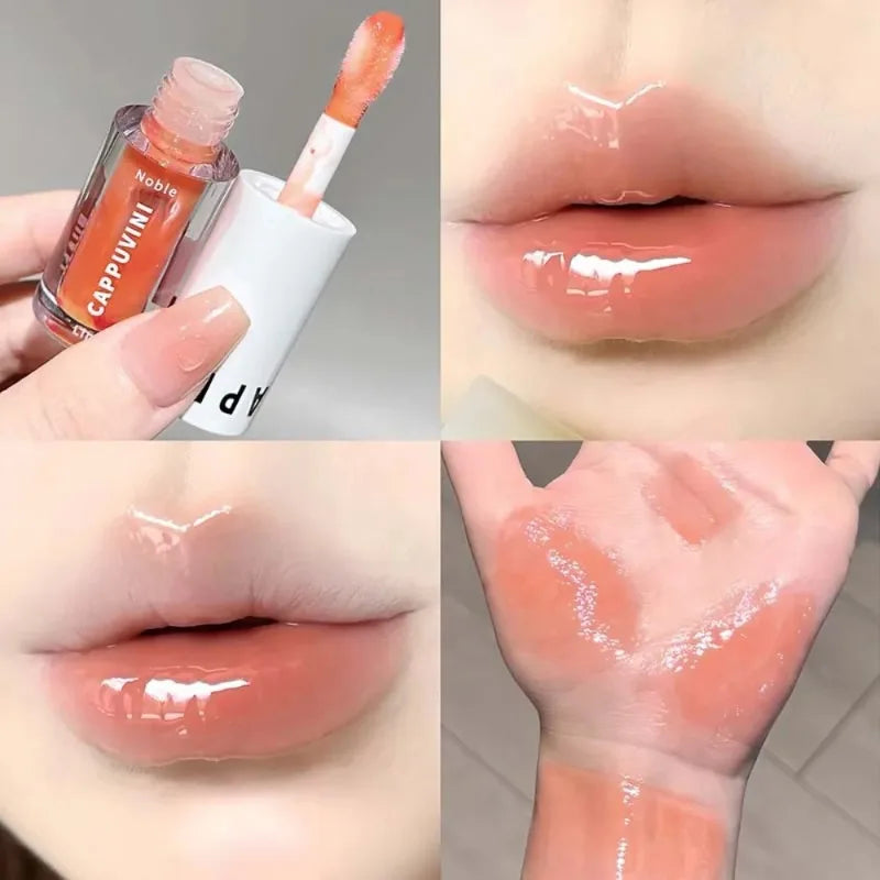 Clear Grey Purple Lip Gloss Temperature Changing Waterlight Mirror Lip Glaze Crystal Tint Plumper Moisturizing Lip Oil Makeup