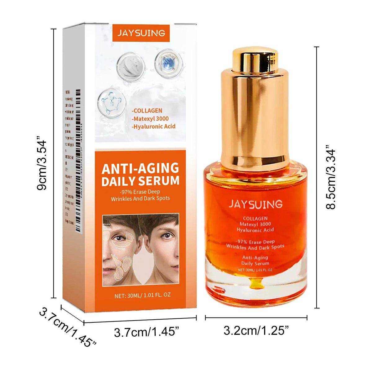Collagen Firming Face Serum W-rinkles Removal Firming Lifting Anti A-ging Fade Fine Lines Essence Brighten Moisturizing Serum