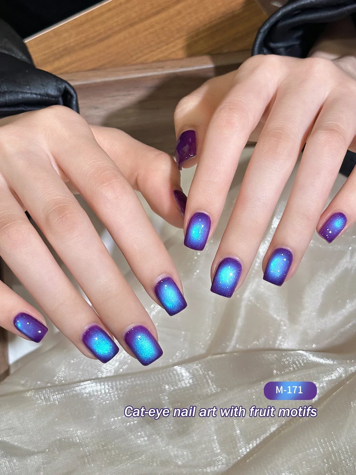 6pcs cat eye nail polish gel 2025 new style Blue Pink cat eye nail art suitable for women's nail salon design