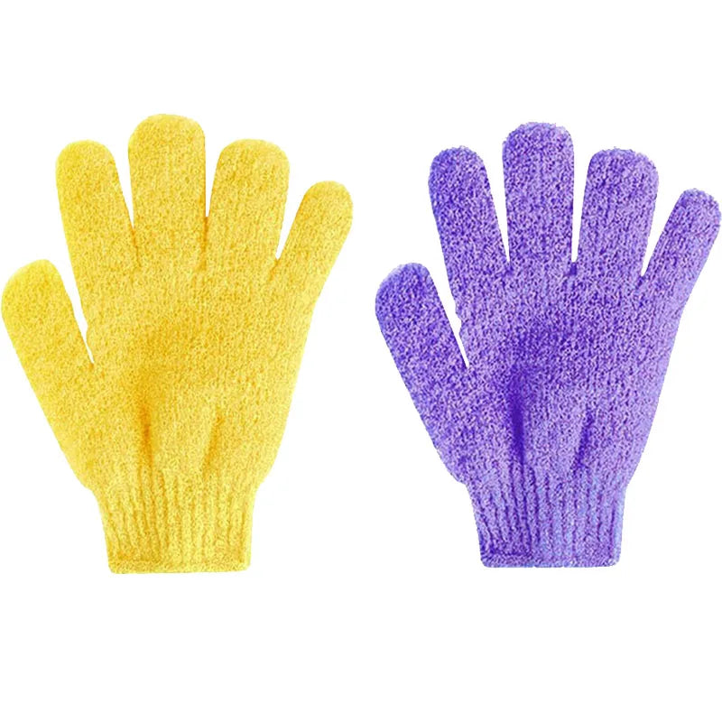 1/2Pcs Five Fingers Bath Gloves Peeling Exfoliating Household Shower Towel Scrub Body Wash Elastic Wipe Back Body Cleaning Tools