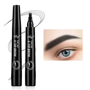 4-Tip Microblading Eyebrow Pencil – Waterproof, Smudge-Proof, Natural Hair-Like Strokes for Fuller Brows