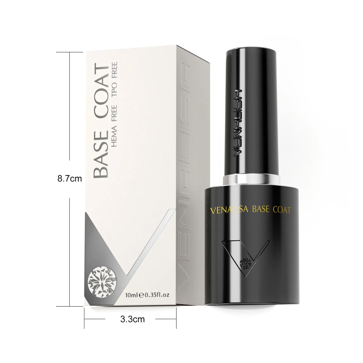 2/3pcs Venalisa Super Glossy Diamond Top Coat 10ml Hema/TPO Free Soak Off UV LED Long Wear Anti-Yellow No-Sticky Matt Top Coat